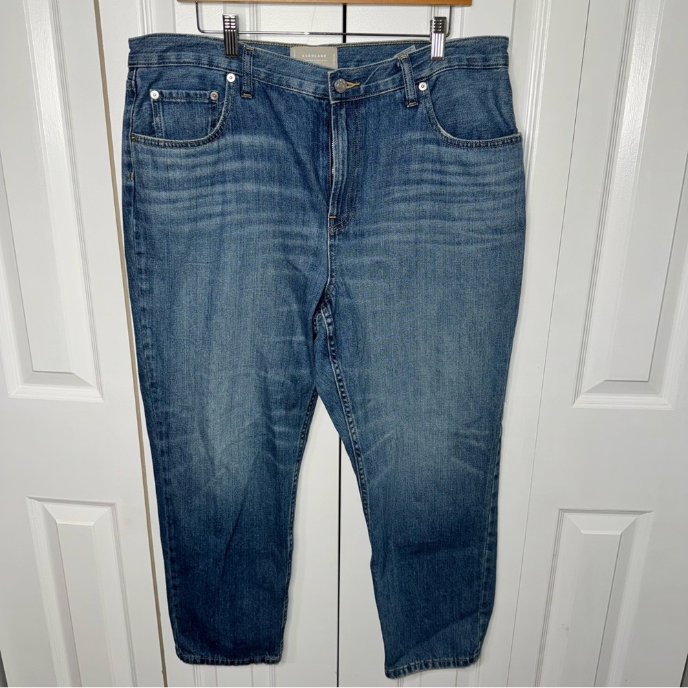 Everlane Super Soft Straight Leg Denim Blue Jeans Size 33